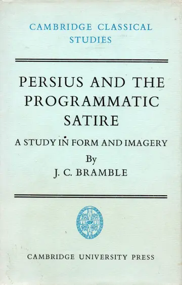 Cover of Persius and the Programmatic Satire