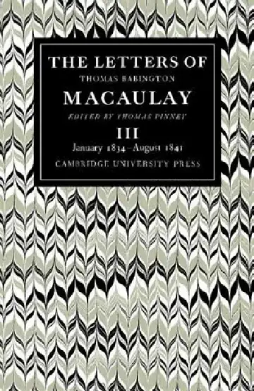 Cover of The Letters of Thomas Babington Macaulay