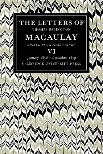 Cover of The Letters of Thomas Babington MacAulay