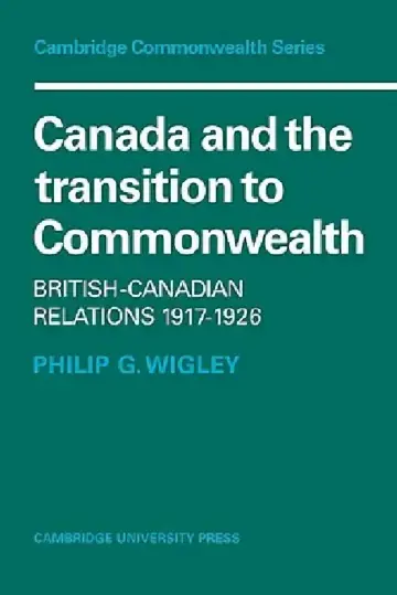 Cover of Canada and the Transition to Commonwealth