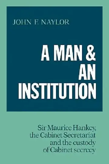Cover of A Man and an Institution