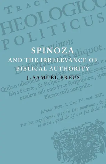 Cover of Spinoza and the Irrelevance of Biblical Authority