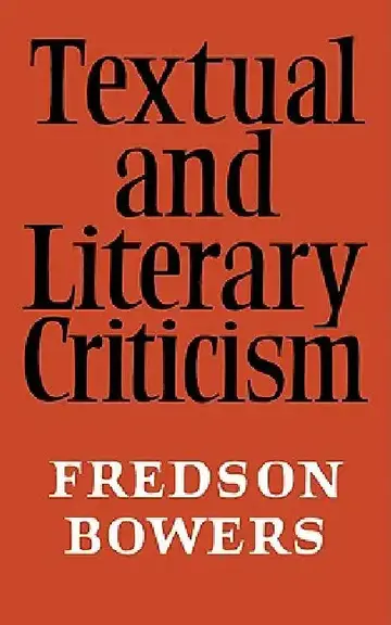 Cover of Textual and Literary Criticism