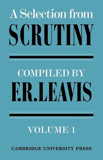 Cover of A Selection from Scrutiny