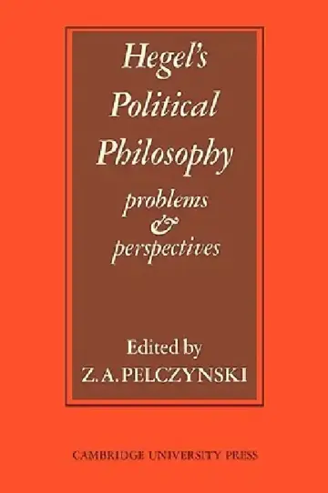 Cover of Hegel's Political Philosophy