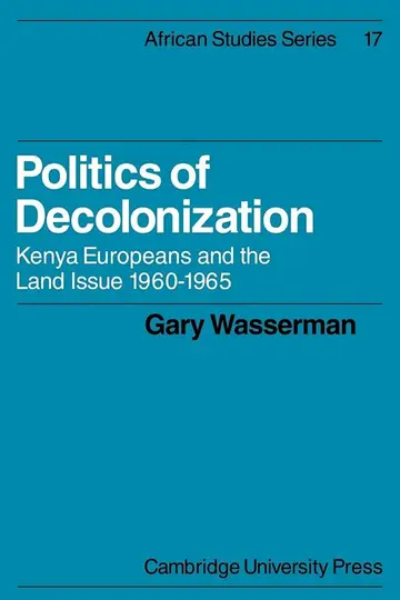 Cover of Politics of Decolonization