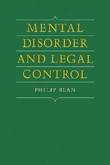 Cover of Mental Disorder and Legal Control