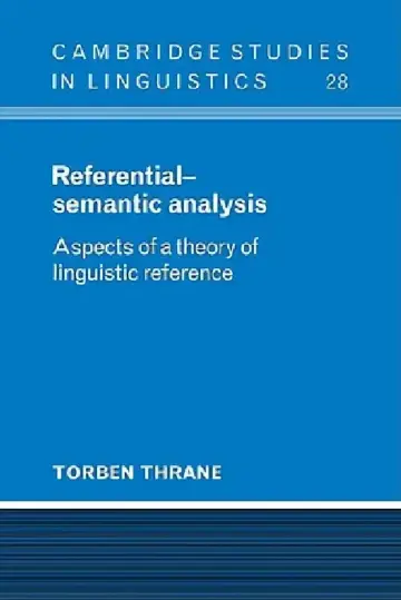 Cover of Referential-Semantic Analysis