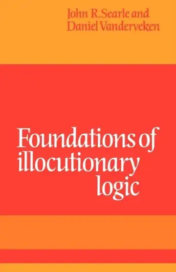 Cover of Foundations of Illocutionary Logic