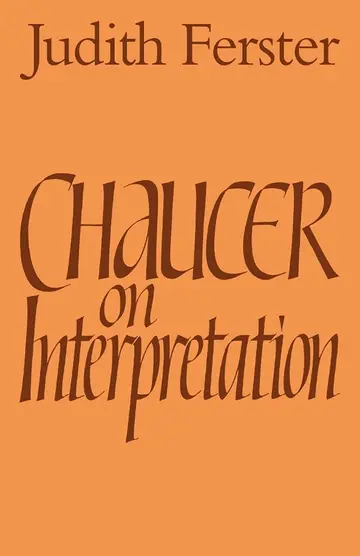 Cover of Chaucer on Interpretation