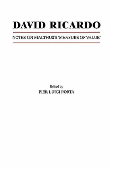 Cover of David Ricardo