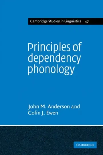 Cover of Principles of Dependency Phonology