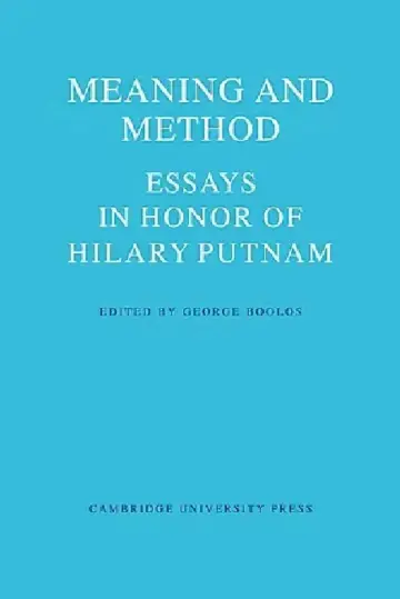 Cover of Meaning and Method