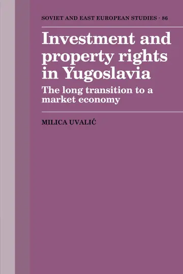 Cover of Investment and Property Rights in Yugoslavia