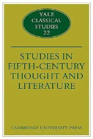Cover of Studies in Fifth Century Thought and Literature