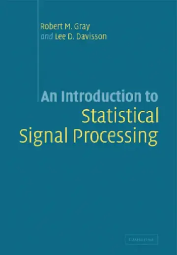 Cover of An Introduction to Statistical Signal Processing