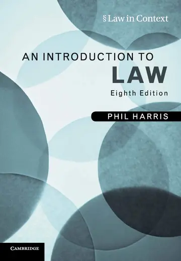 Cover of An Introduction to Law 8th Edition