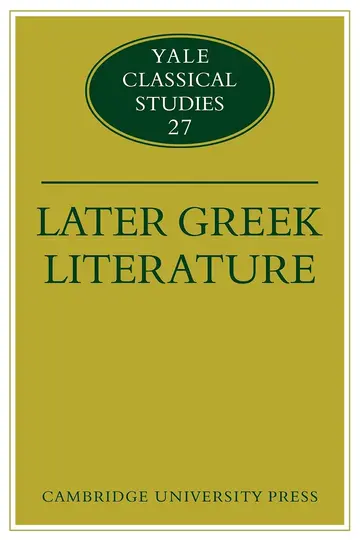 Cover of Later Greek Literature