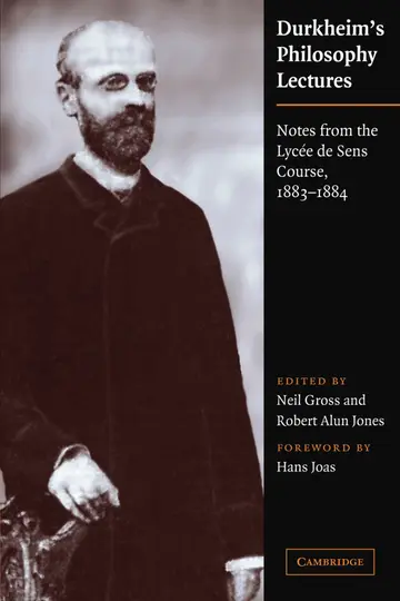 Cover of Durkheim's Philosophy Lectures