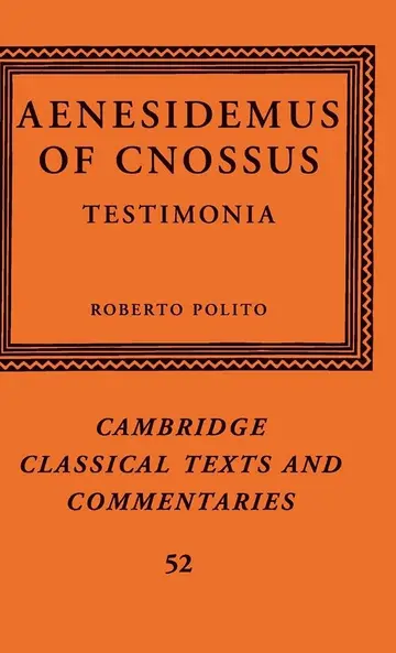 Cover of Aenesidemus of Cnossus