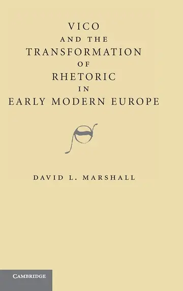 Cover of Vico and the Transformation of Rhetoric in Early Modern Europe