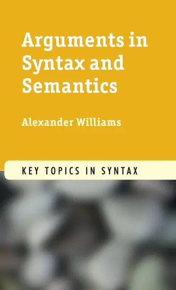 Cover of Arguments in Syntax and Semantics