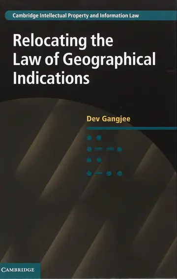 Cover of Relocating the Law of Geographical Indications
