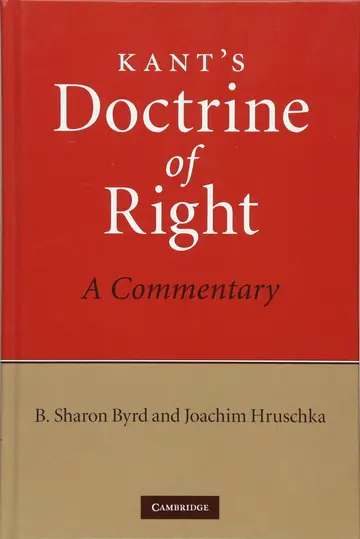 Cover of Kant's Doctrine of Right