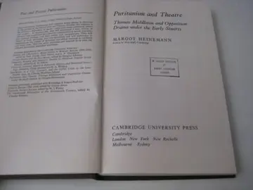 Cover of Puritanism and Theatre