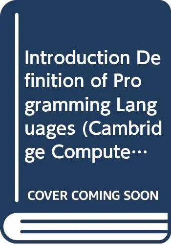 Cover of Introduction Definition of Programming Languages