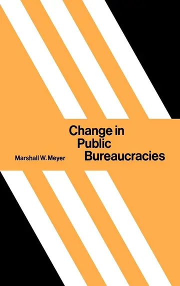 Cover of Change in Public Bureaucracies