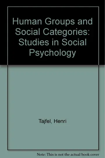 Cover of Human Groups and Social Categories