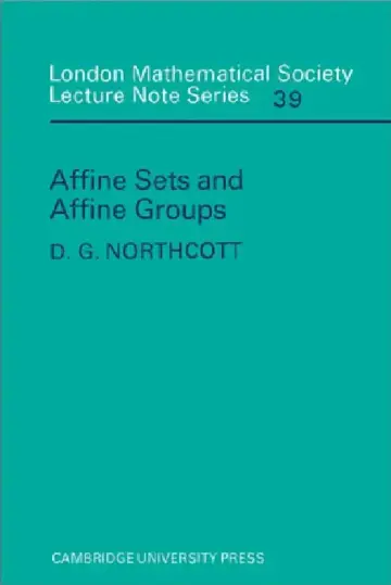 Cover of Affine Sets and Affine Groups