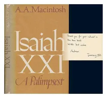 Cover of Isaiah XXI