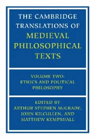 Cover of The Cambridge Translations of Medieval Philosophical Texts