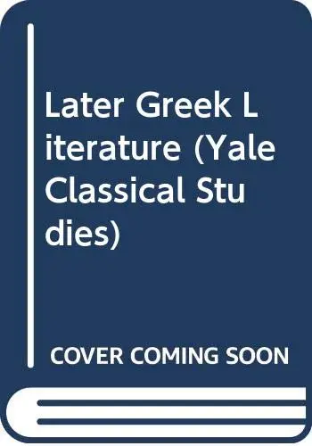 Cover of Later Greek Literature