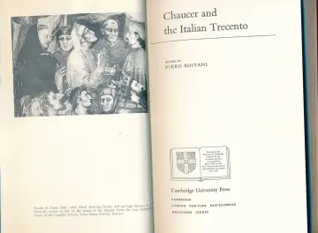 Cover of Chaucer and the Italian Trecento