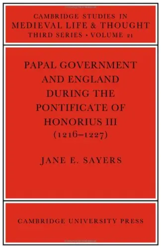 Cover of Papal Government and England during the Pontificate of Honorius III