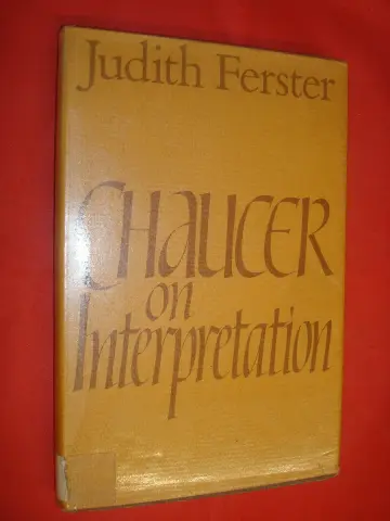 Cover of Chaucer on Interpretation