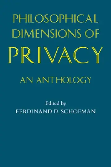 Cover of Philosophical Dimensions of Privacy