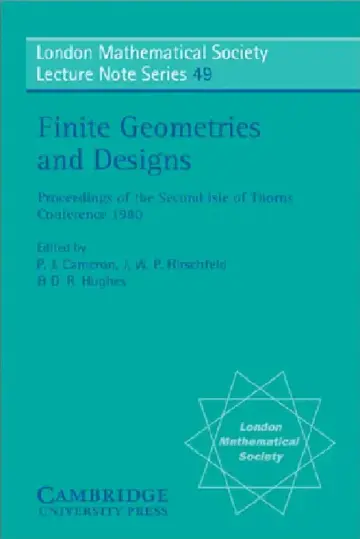 Cover of Finite Geometries and Designs