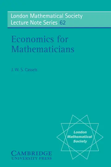 Cover of Economics for Mathematicians