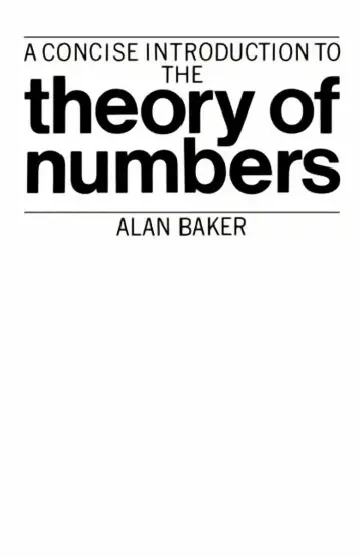 Cover of A Concise Introduction to the Theory of Numbers
