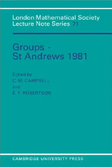 Cover of Groups - St Andrews 1981