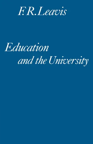 Cover of Education and the University