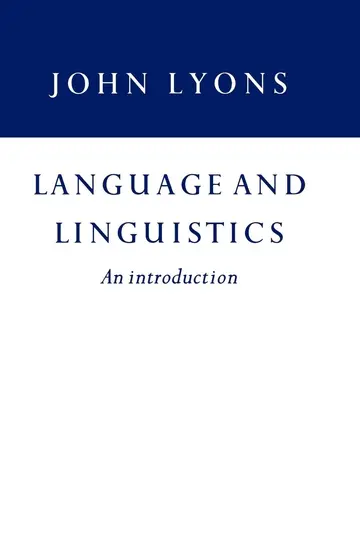 Cover of Language and Linguistics