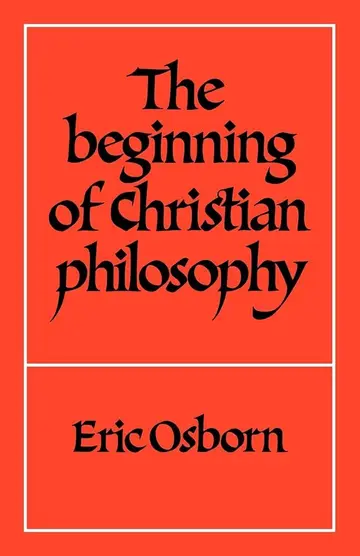 Cover of The Beginning of Christian Philosophy