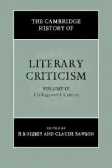 Cover of The Cambridge History of Literary Criticism