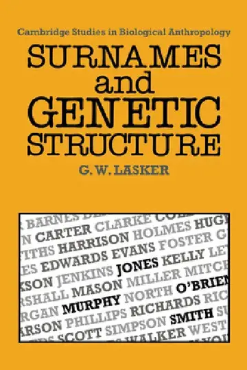 Cover of Surnames and Genetic Structure