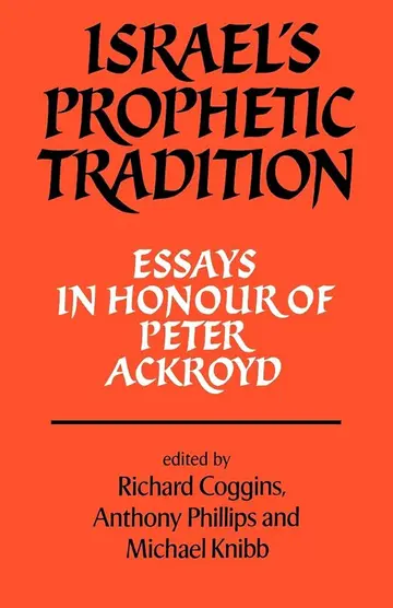 Cover of Israel's Prophetic Tradition